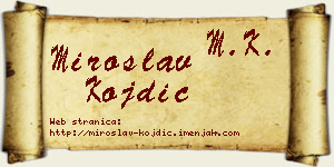 Miroslav Kojdić vizit kartica